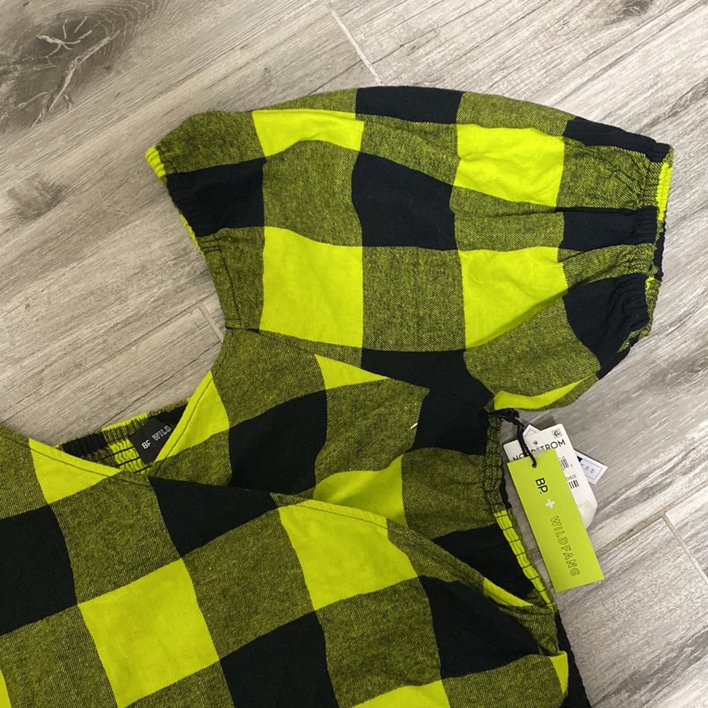 BP. Skater Smocked Back Wrapped Surplice Top - Picture 6 of 14